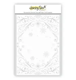 HONEY BEE HONEY BEE STAMPS FROSTED FILIGREE 3D EMBOSSING FOLDER