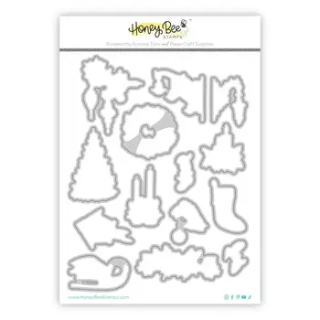 HONEY BEE HONEY BEE STAMPS PHOTO GALLERY WALL: HOLIDAY COORDINATING DIE SET