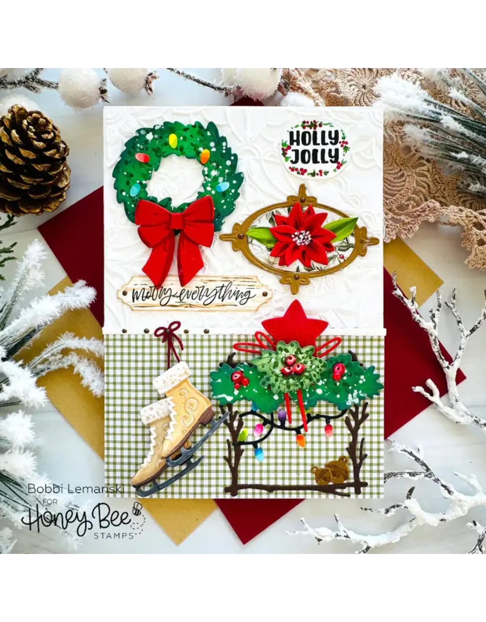 HONEY BEE HONEY BEE STAMPS PHOTO GALLERY WALL: HOLIDAY COORDINATING DIE SET