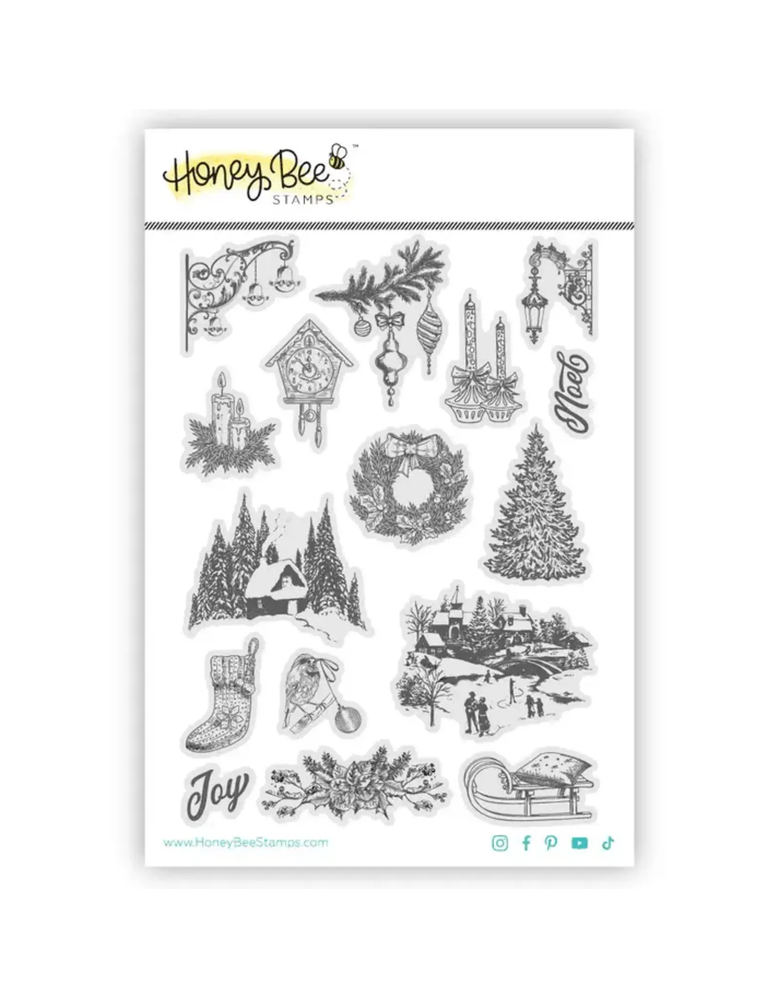 HONEY BEE HONEY BEE STAMPS GALLERY WALL: HOLIDAY CLING STAMP SET