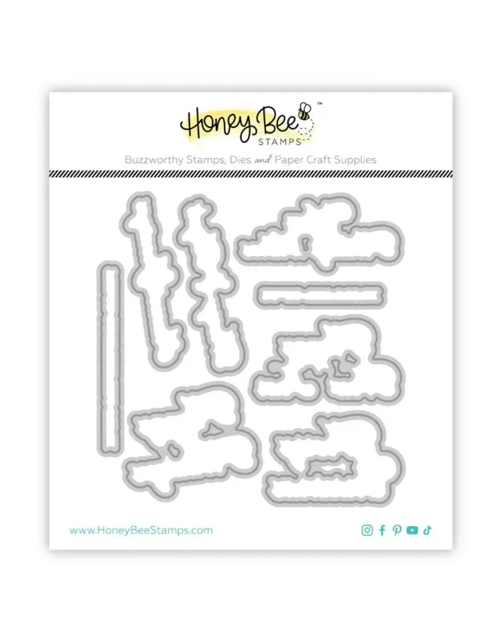 HONEY BEE HONEY BEE STAMPS WARM HOLIDAY WISHES COORDINATING DIE SET