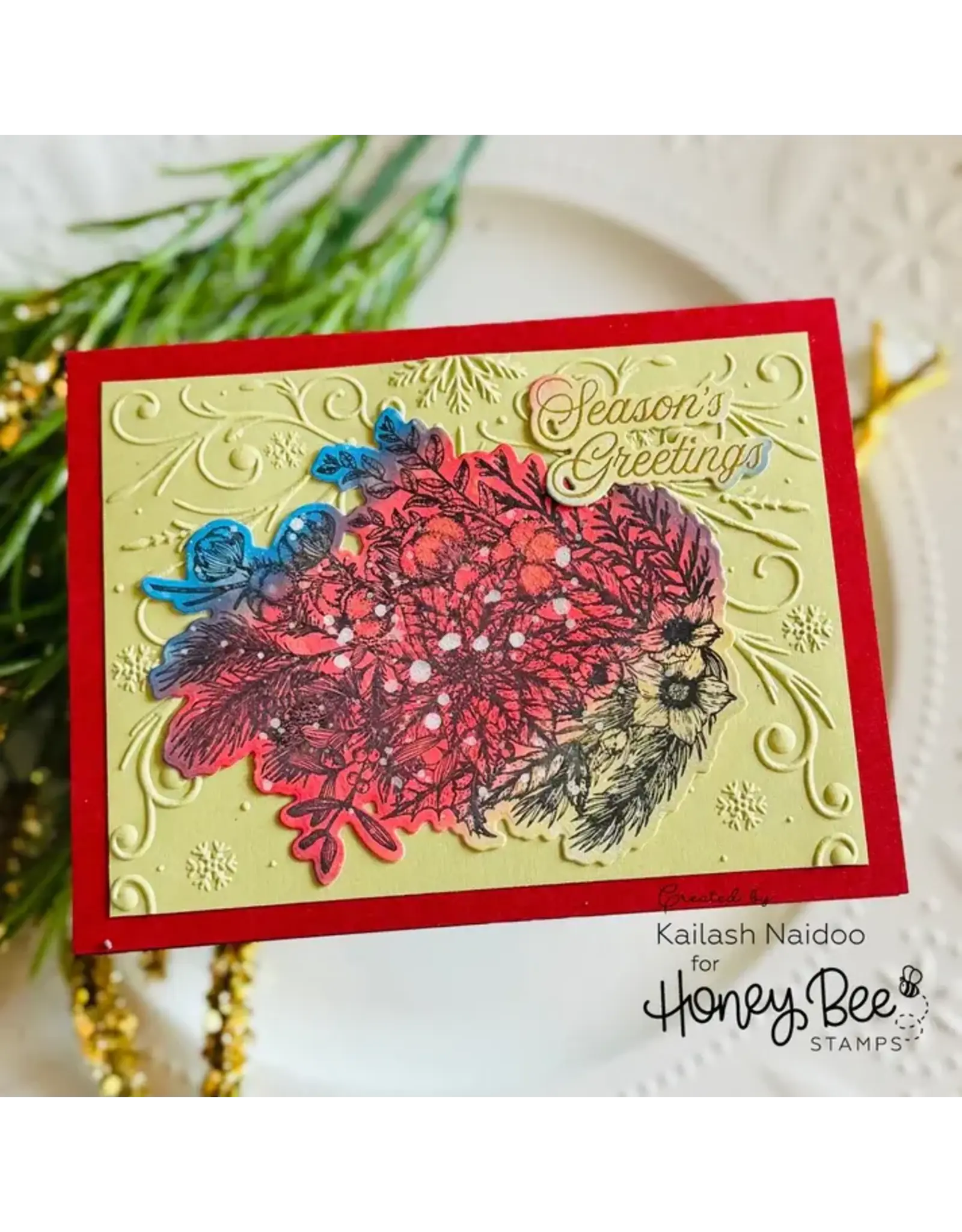 HONEY BEE HONEY BEE STAMPS WINTER SONG COORDINATING DIE SET