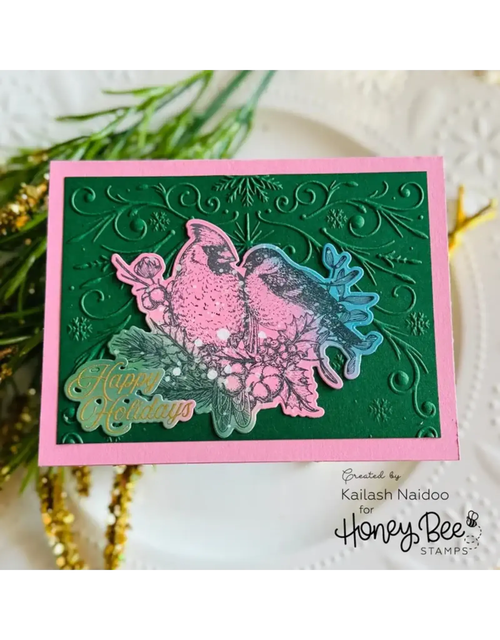 HONEY BEE HONEY BEE STAMPS WINTER SONG COORDINATING DIE SET