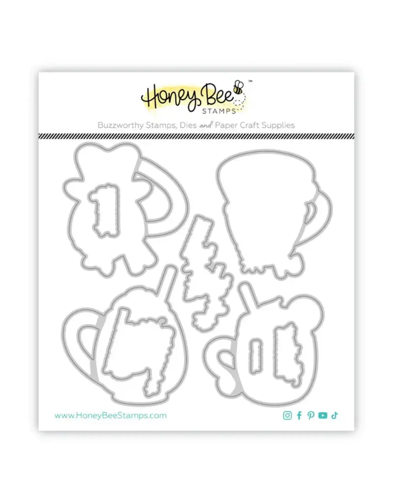 HONEY BEE HONEY BEE STAMPS SWEET SEASON MUGS COORDINATING DIE SET