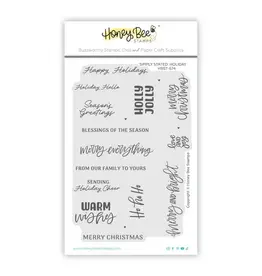 HONEY BEE HONEY BEE STAMPS SIMPLY STATED: HOLIDAY CLEAR STAMP SET