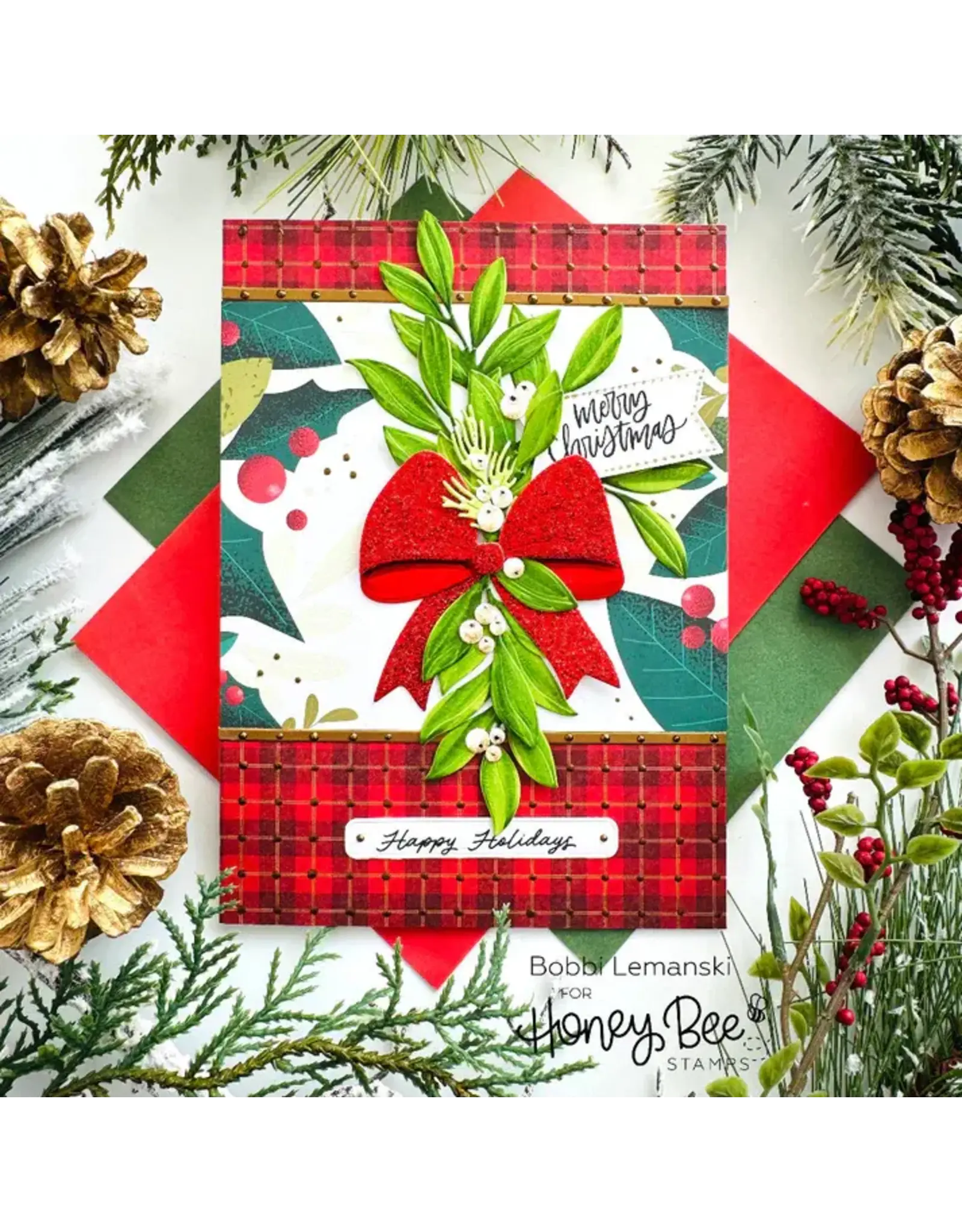 HONEY BEE HONEY BEE STAMPS LOVELY LAYERS: BOW BOUGH DIE SET