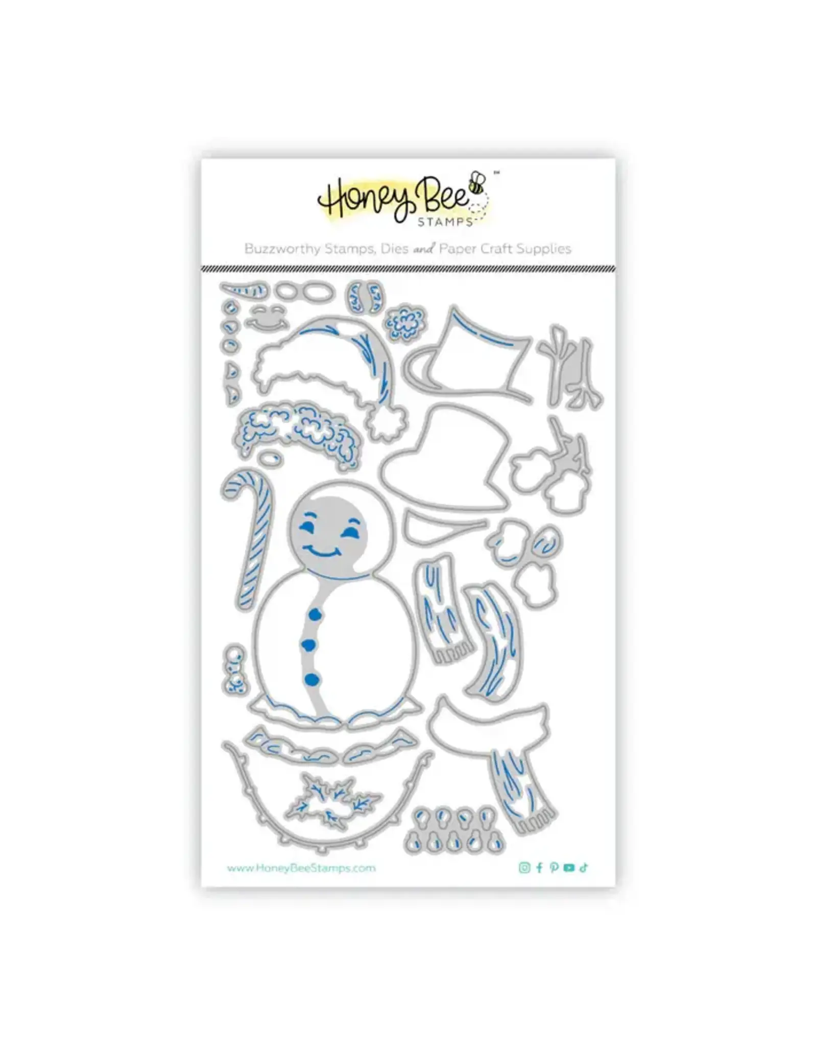 HONEY BEE HONEY BEE STAMPS LOVELY LAYERS: VINTAGE SNOWMAN DIE SET