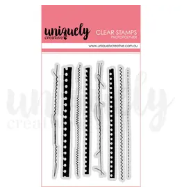 UNIQUELY CREATIVE UNIQUELY CREATIVE RIPPED & STITCHED CLEAR STAMP SET