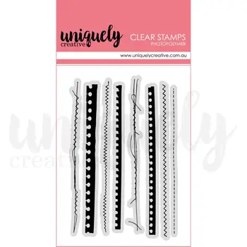 UNIQUELY CREATIVE UNIQUELY CREATIVE RIPPED & STITCHED CLEAR STAMP SET