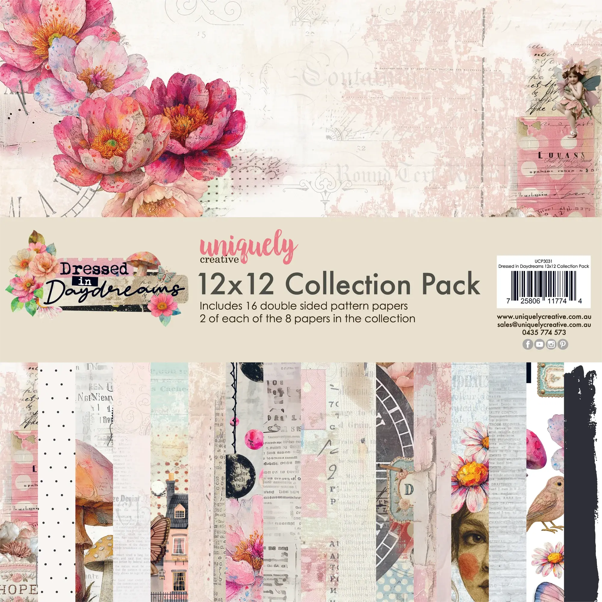 UNIQUELY CREATIVE UNIQUELY CREATIVE DRESSED IN DAYDREAMS 12x12 COLLECTION PACK