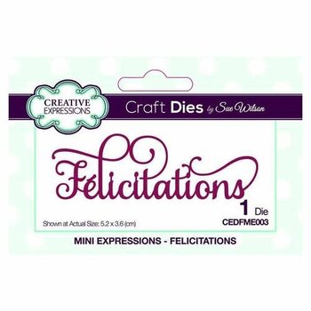CREATIVE EXPRESSIONS CREATIVE EXPRESSIONS SUE WILSON FELICITATIONS DIE