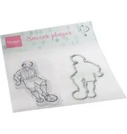 MARIANNE DESIGNS MARIANNE DESIGN HETTY'S SOCCER PLAYER CLEAR ART STAMP & DIE SET