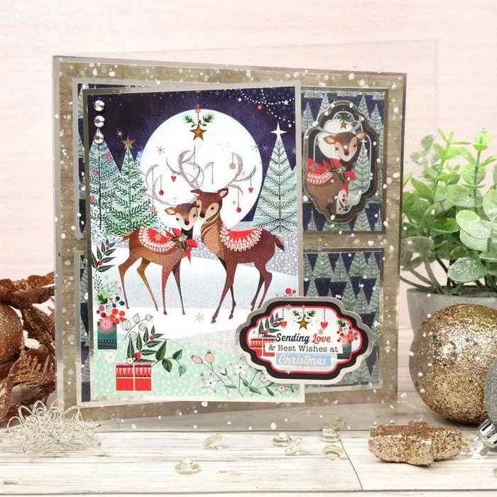 HUNKYDORY CRAFTS LTD. HUNKYDORY FESTIVE ESSENTIALS SNOWFALL ACETATE BUMPER PACK 16PK