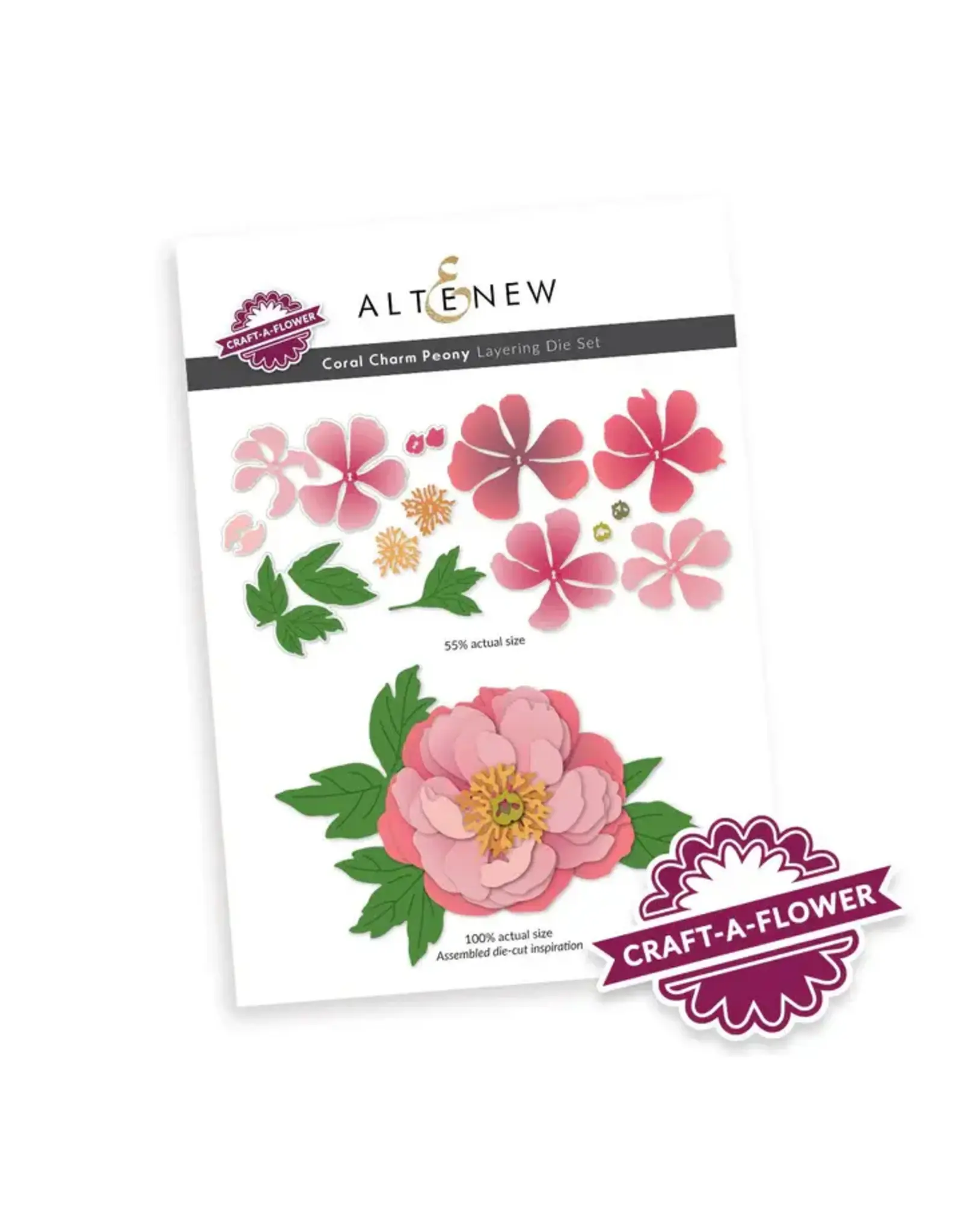 ALTENEW ALTENEW CRAFT-A-FLOWER: CORAL CHARM PEONY LAYERING DIE SET