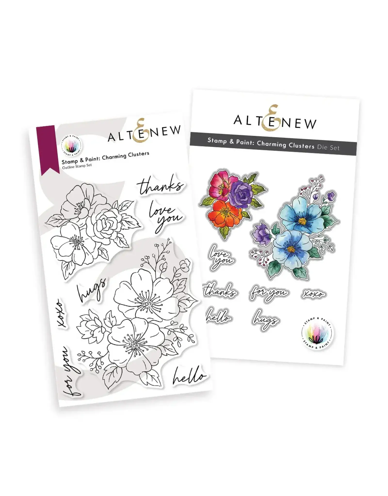 ALTENEW ALTENEW STAMP & PAINT: CHARMING CLUSTERS CLEAR STAMP & DIE SET