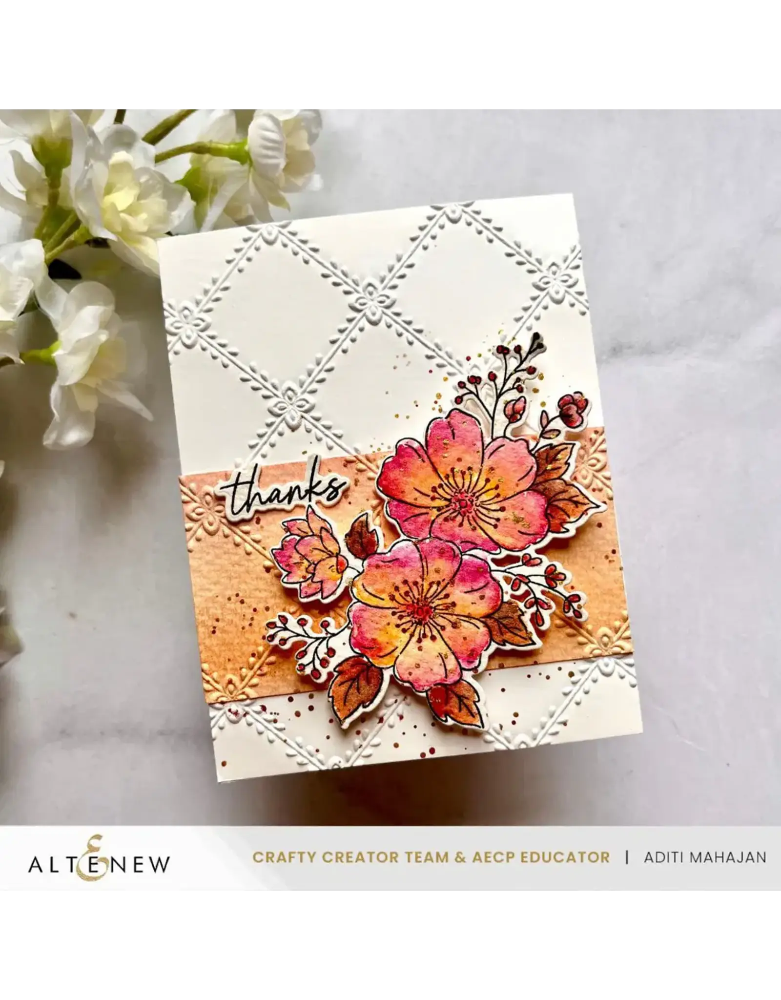 ALTENEW ALTENEW STAMP & PAINT: CHARMING CLUSTERS CLEAR STAMP & DIE SET