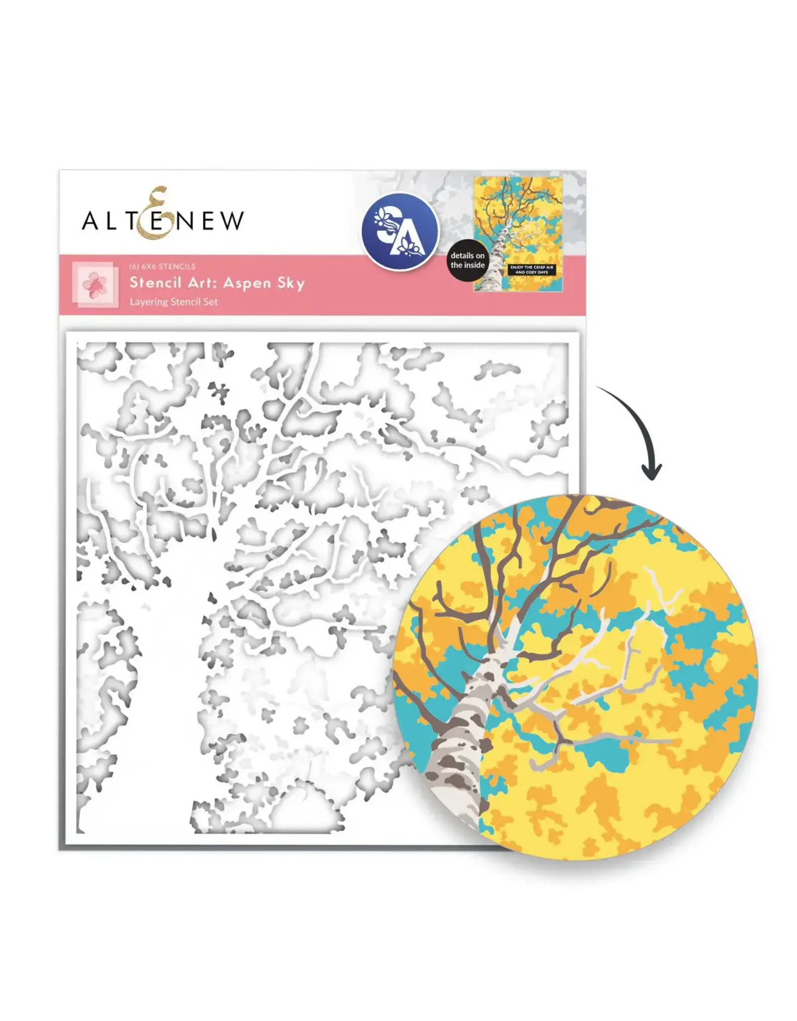 ALTENEW ALTENEW STENCIL ART: ASPEN SKY LAYERING STENCIL SET 6/PK