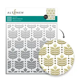 ALTENEW ALTENEW DECO LEAVES 6x6 BACKGROUND STENCIL