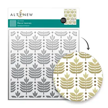 ALTENEW ALTENEW DECO LEAVES 6x6 BACKGROUND STENCIL