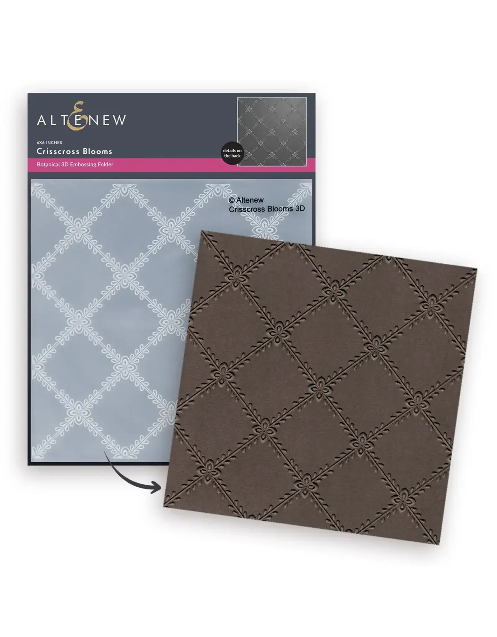 ALTENEW ALTENEW CRISSCROSS BLOOMS 3D EMBOSSING FOLDER