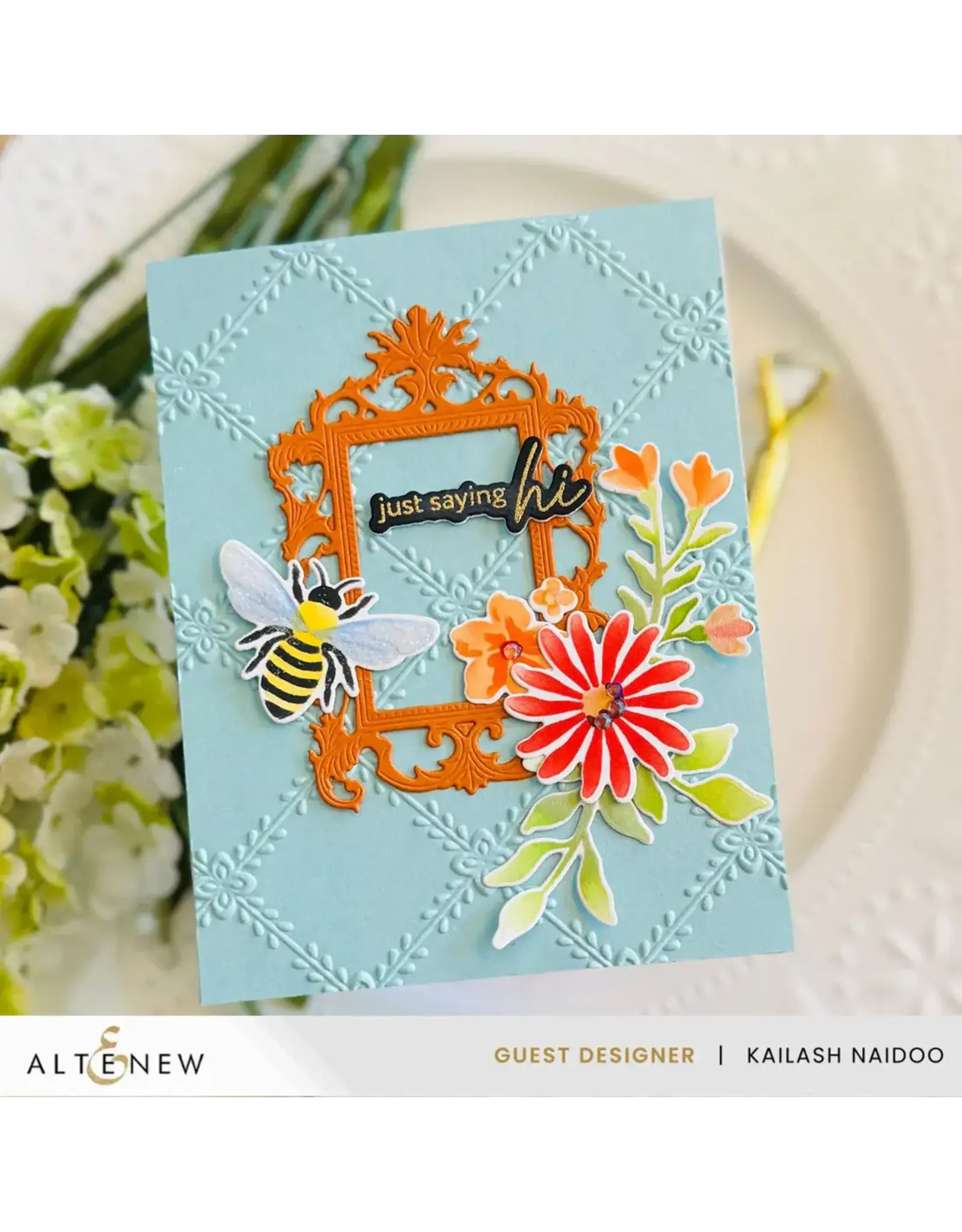 ALTENEW ALTENEW CRISSCROSS BLOOMS 3D EMBOSSING FOLDER