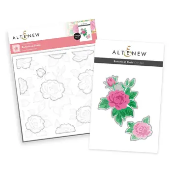 ALTENEW ALTENEW BOTANICAL PLAID STENCIL & DIE SET