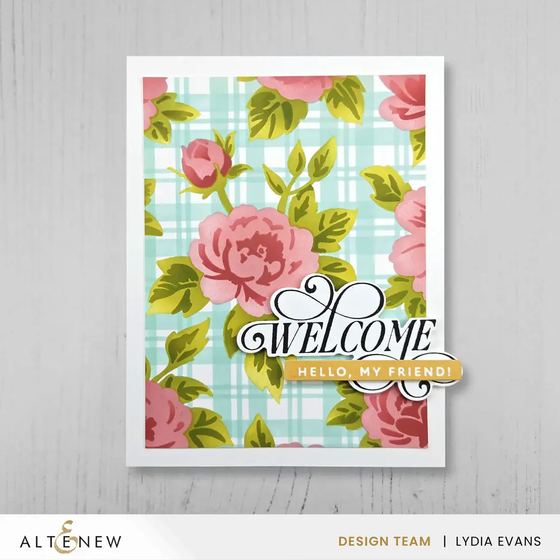 ALTENEW ALTENEW BOTANICAL PLAID STENCIL & DIE SET