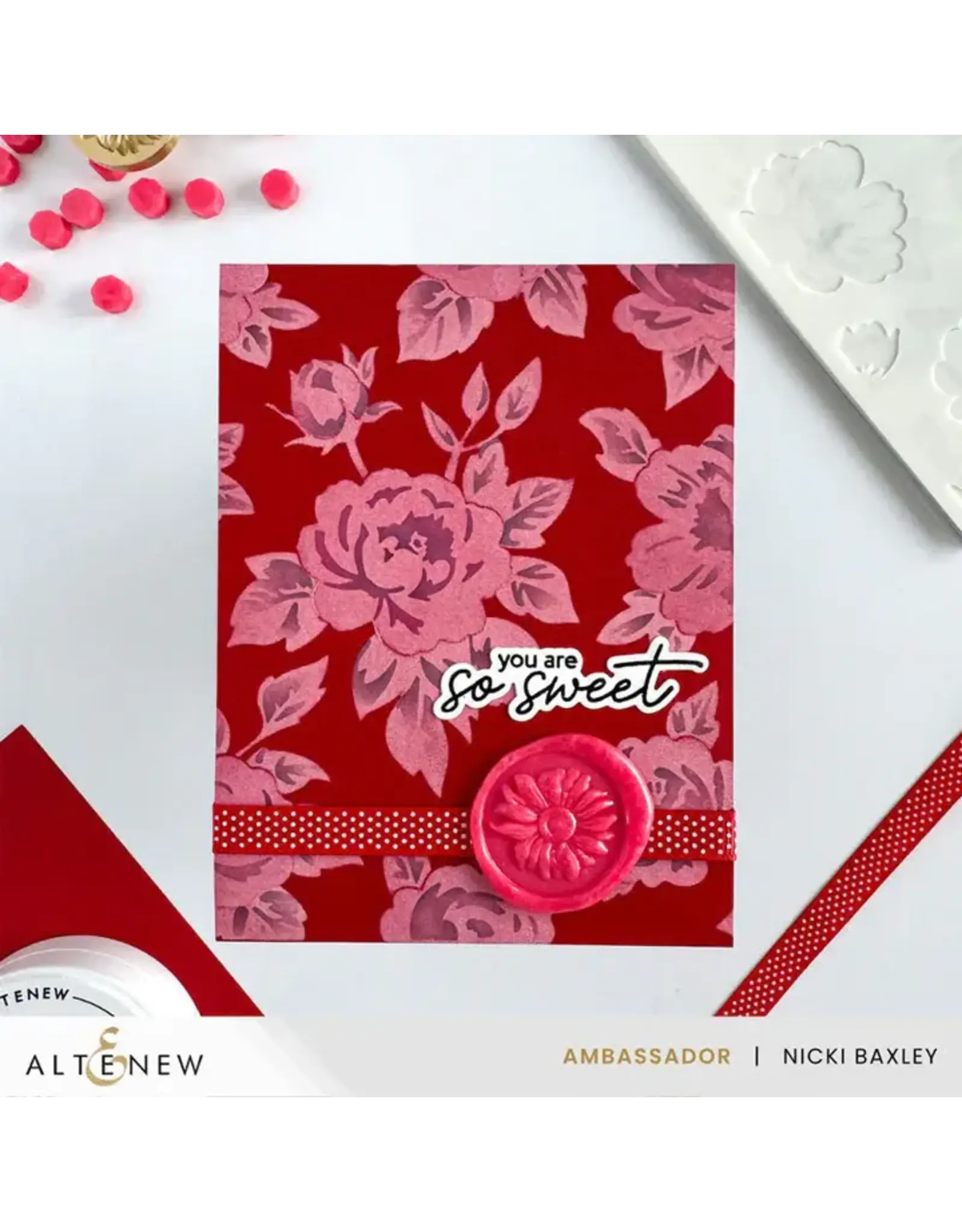 ALTENEW ALTENEW BOTANICAL PLAID STENCIL & DIE SET