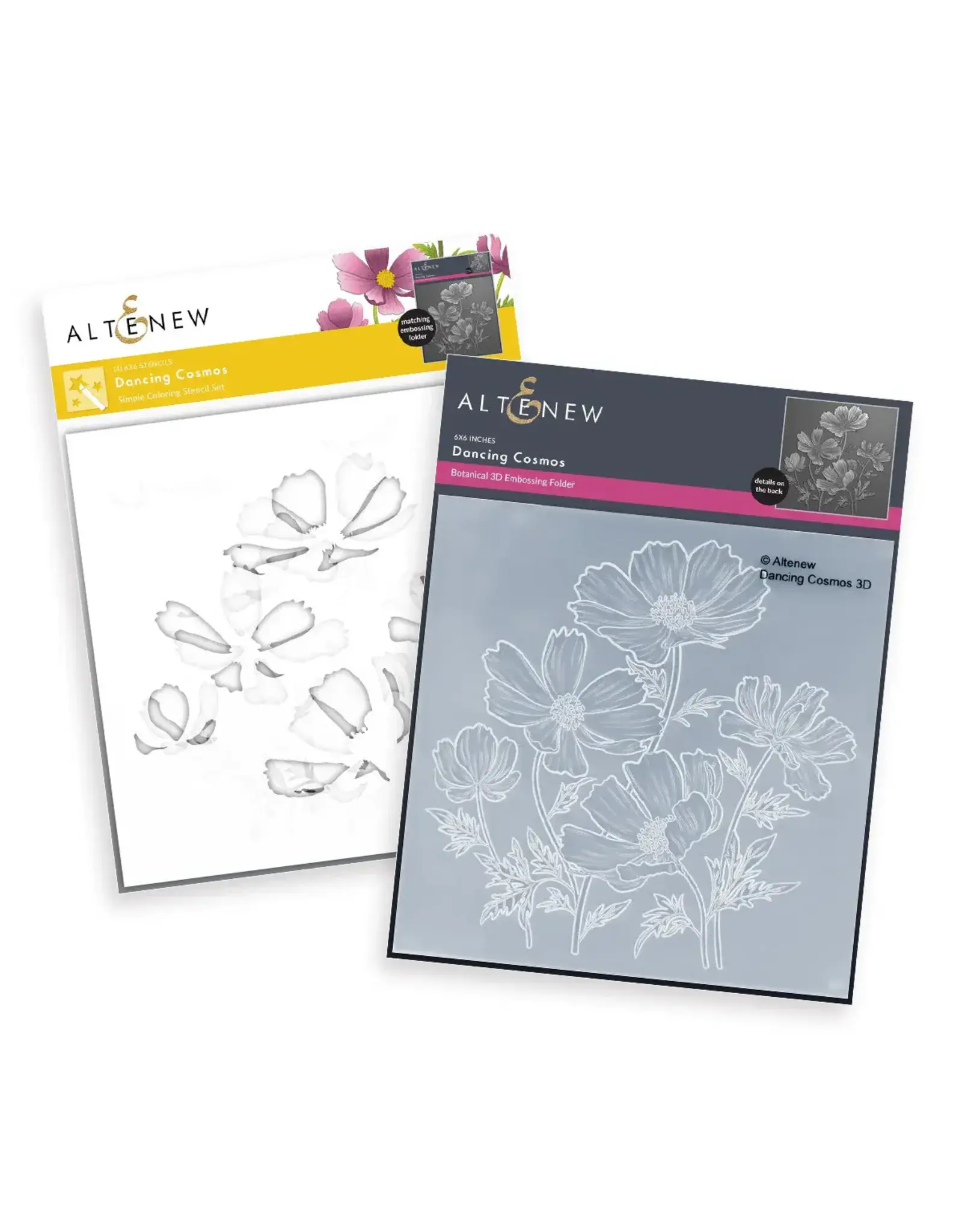 ALTENEW ALTENEW DANCING COSMOS 3D EMBOSSING FOLDER AND STENCIL SET BUNDLE