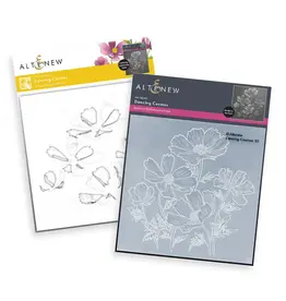 ALTENEW ALTENEW DANCING COSMOS 3D EMBOSSING FOLDER AND STENCIL SET BUNDLE