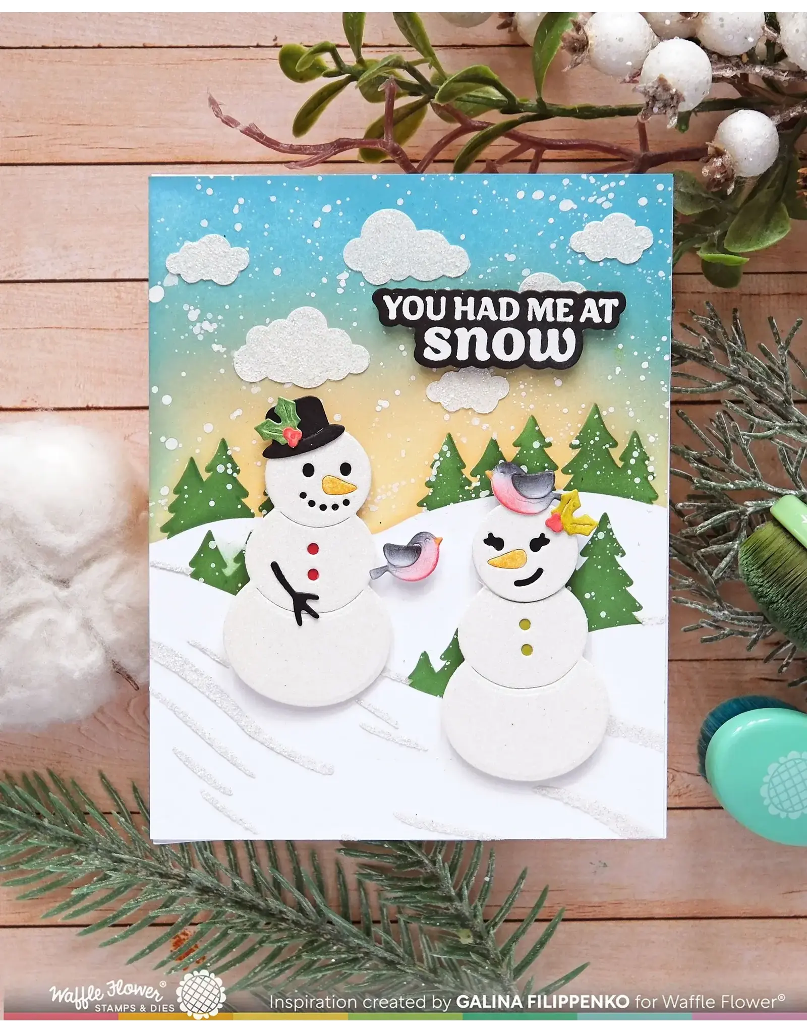 WAFFLE FLOWER WAFFLE FLOWER SNOWY HILLS STENCIL SET