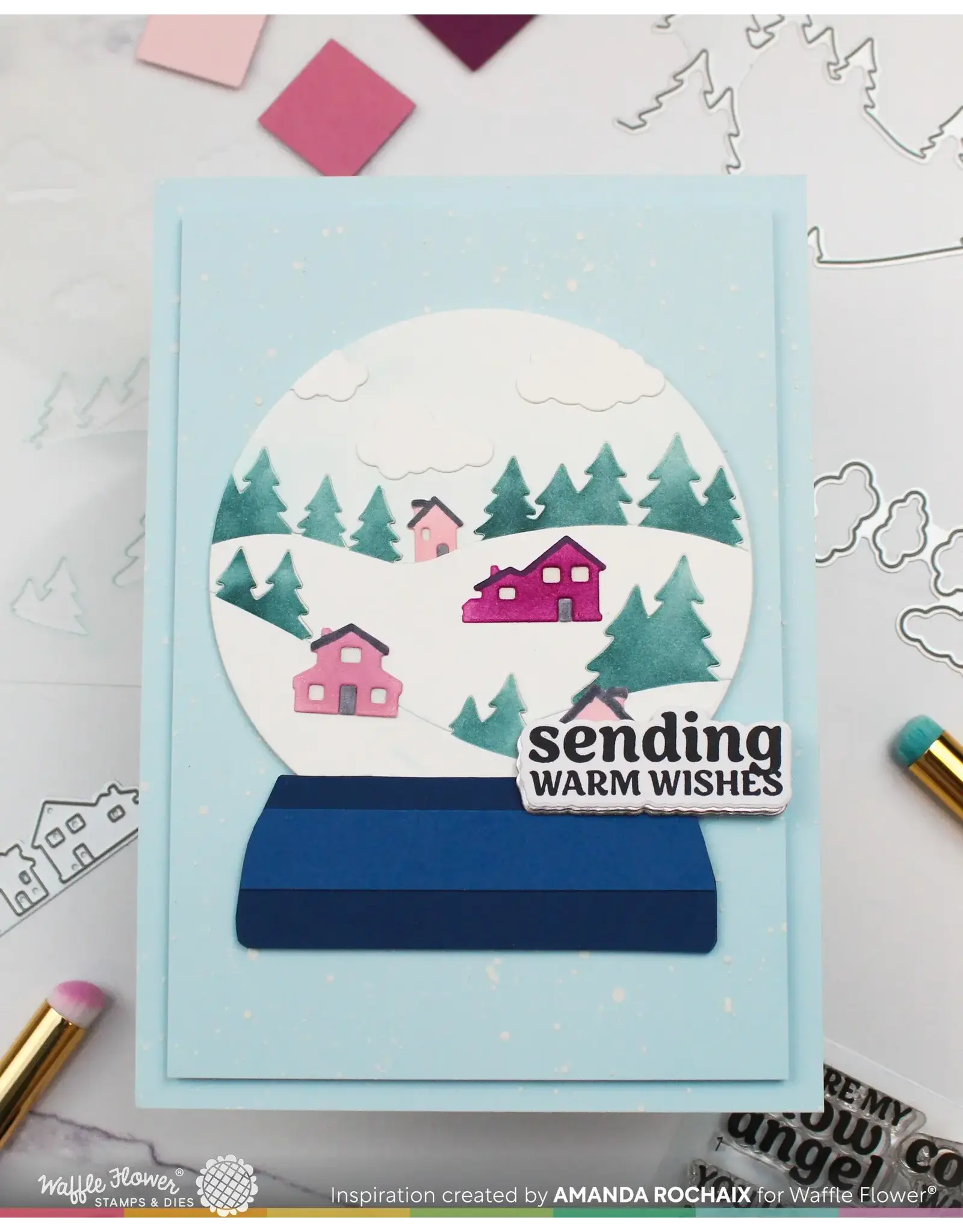 WAFFLE FLOWER WAFFLE FLOWER SNOWY HILLS ADD-ON DIE SET