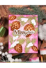 WAFFLE FLOWER WAFFLE FLOWER SNOWCAPPED PINECONE STENCIL SET