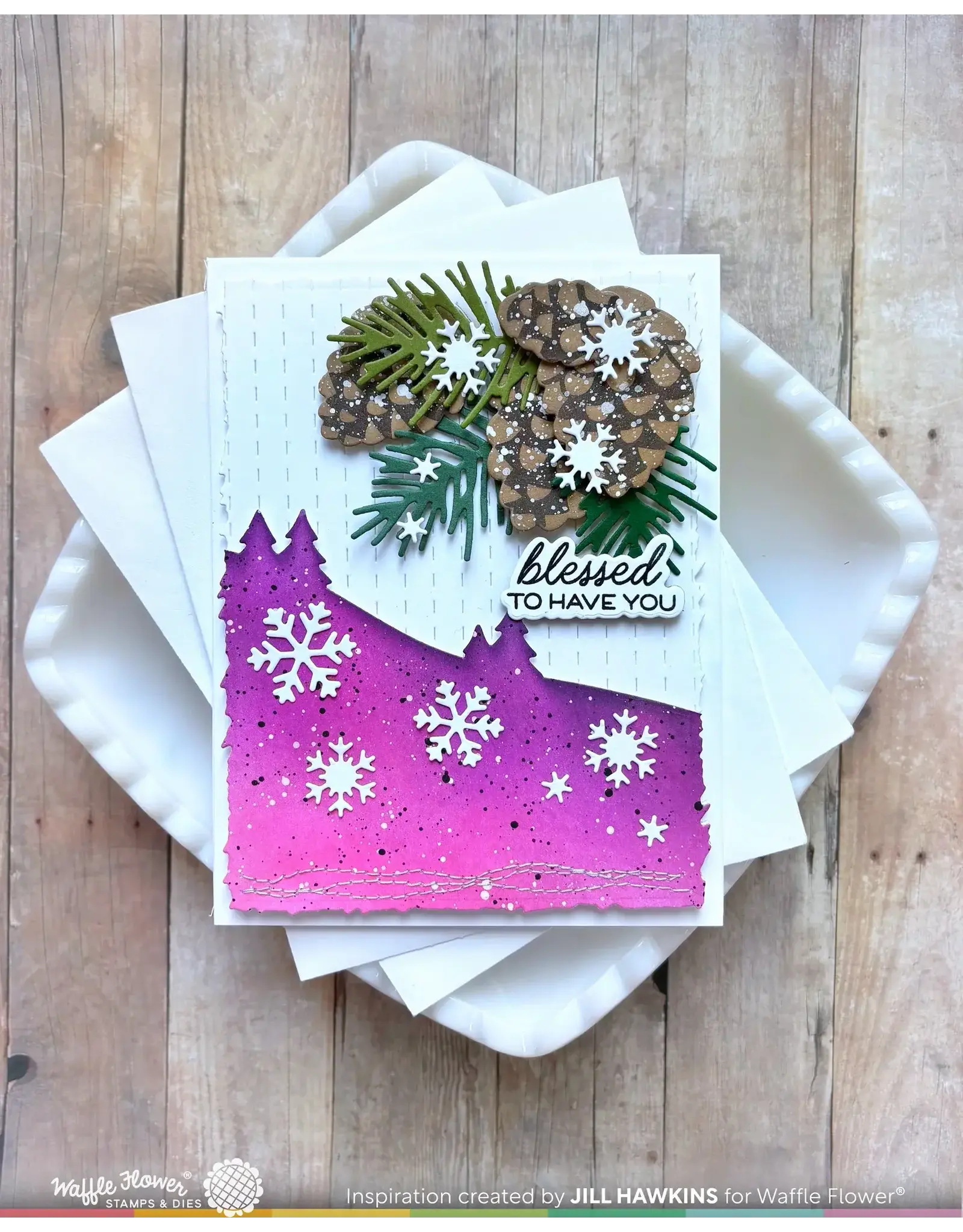 WAFFLE FLOWER WAFFLE FLOWER SNOWCAPPED PINECONE DIE SET