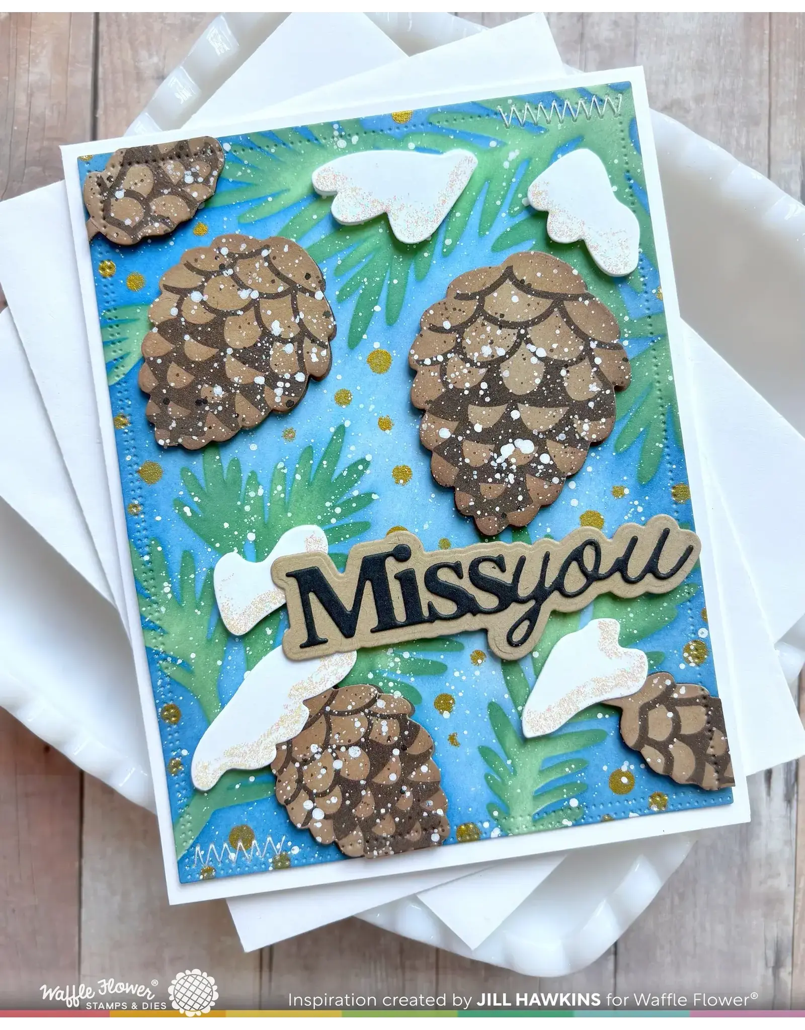 WAFFLE FLOWER WAFFLE FLOWER SNOWCAPPED PINECONE DIE SET