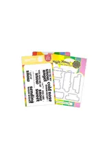 WAFFLE FLOWER WAFFLE FLOWER SNOW ANGEL SENTIMENTS CLEAR STAMP SET AND DIE COMBO