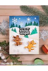 WAFFLE FLOWER WAFFLE FLOWER SNOW ANGEL SENTIMENTS CLEAR STAMP SET AND DIE COMBO