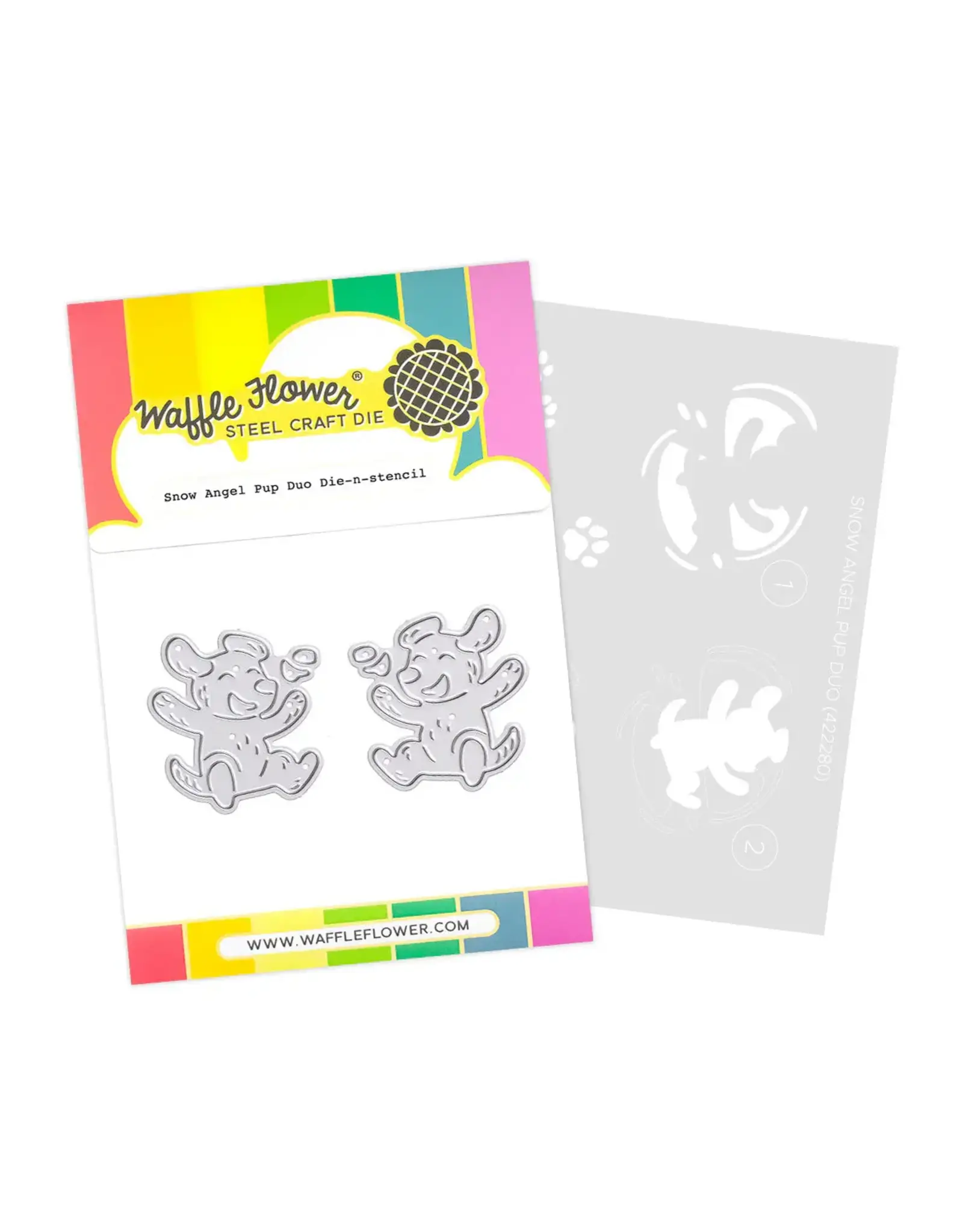 WAFFLE FLOWER WAFFLE FLOWER SNOW ANGEL PUP DUO DIE-N-STENCIL