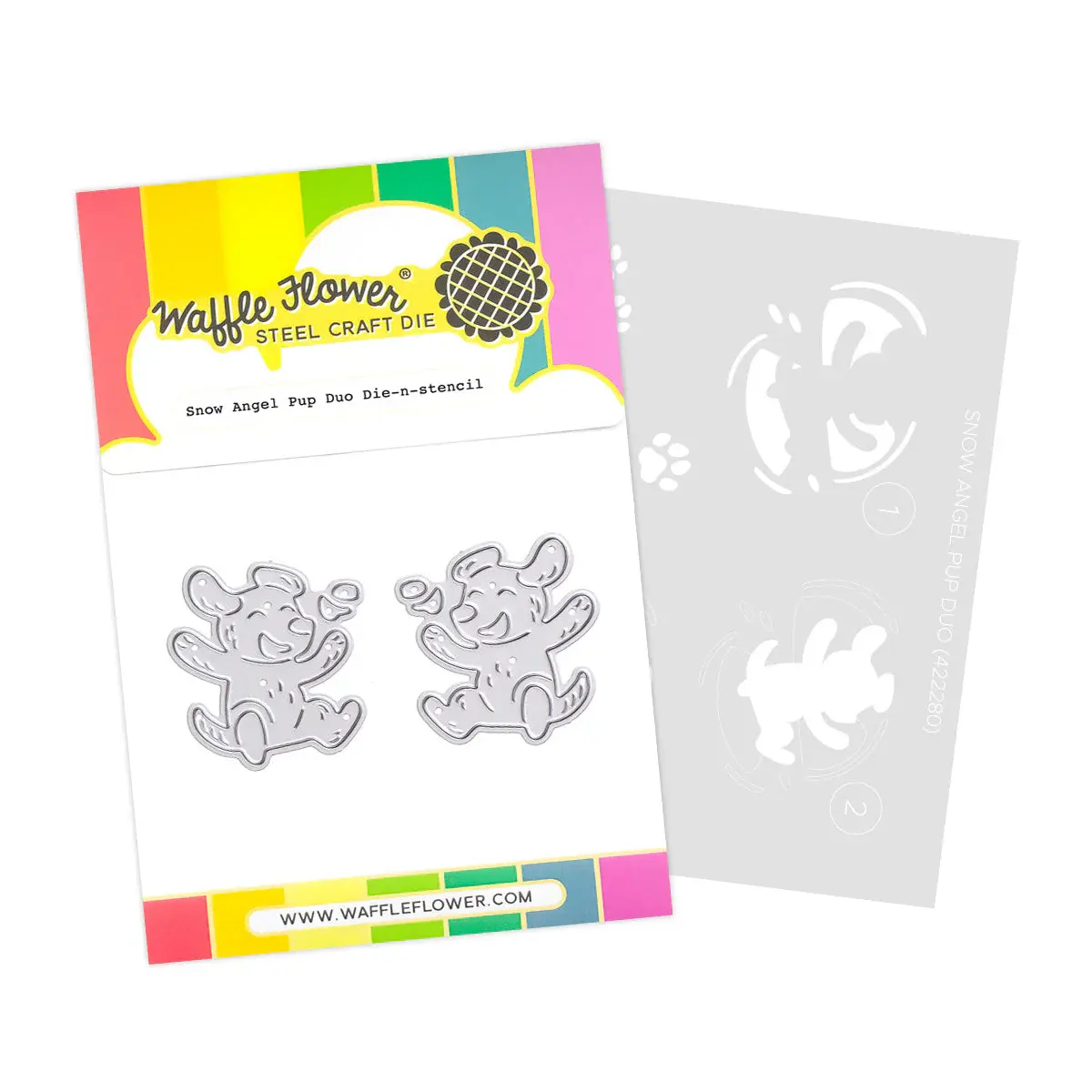 WAFFLE FLOWER WAFFLE FLOWER SNOW ANGEL PUP DUO DIE-N-STENCIL