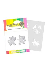 WAFFLE FLOWER WAFFLE FLOWER SNOW ANGEL CAT DUO DIE-N-STENCIL