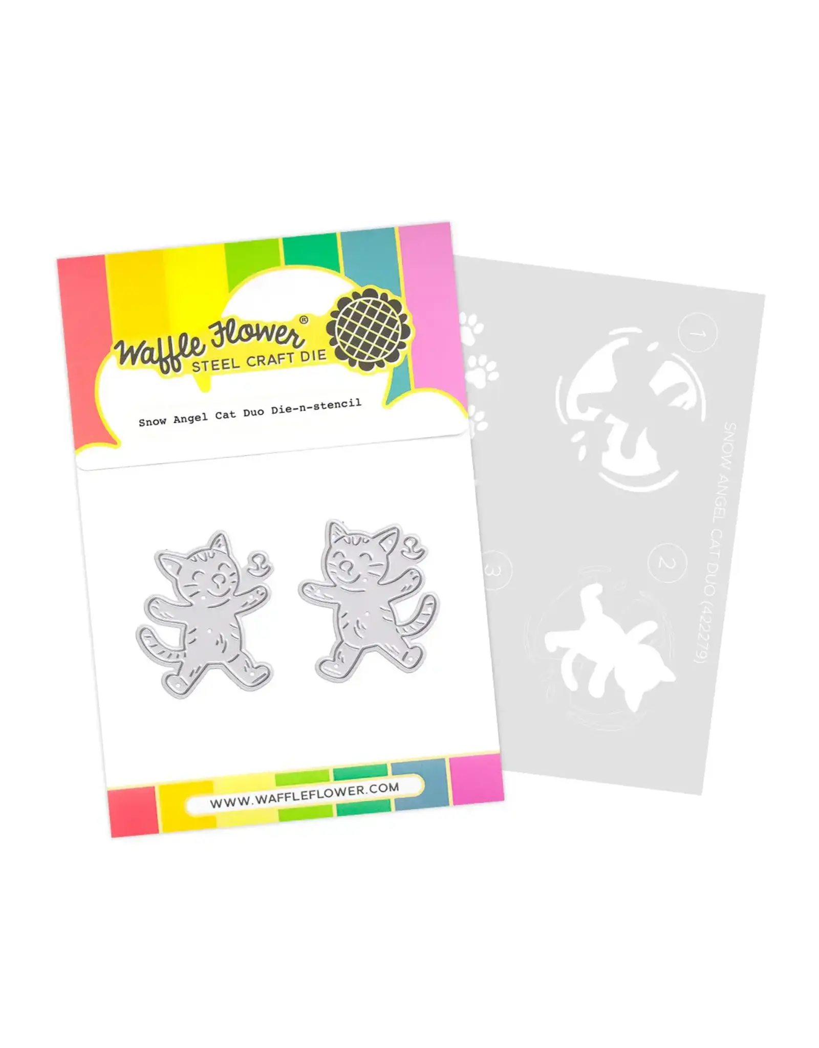 WAFFLE FLOWER WAFFLE FLOWER SNOW ANGEL CAT DUO DIE-N-STENCIL
