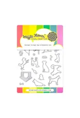 WAFFLE FLOWER WAFFLE FLOWER POSTAGE COLLAGE DOG SILHOUETTES DIE SET