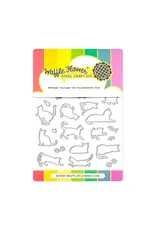 WAFFLE FLOWER WAFFLE FLOWER POSTAGE COLLAGE CAT SILHOUETTES DIE SET