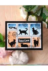 WAFFLE FLOWER WAFFLE FLOWER POSTAGE COLLAGE CAT SILHOUETTES DIE SET