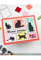 WAFFLE FLOWER WAFFLE FLOWER POSTAGE COLLAGE CAT SILHOUETTES DIE SET