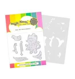 WAFFLE FLOWER WAFFLE FLOWER COOL CAT DIE-N-STENCIL