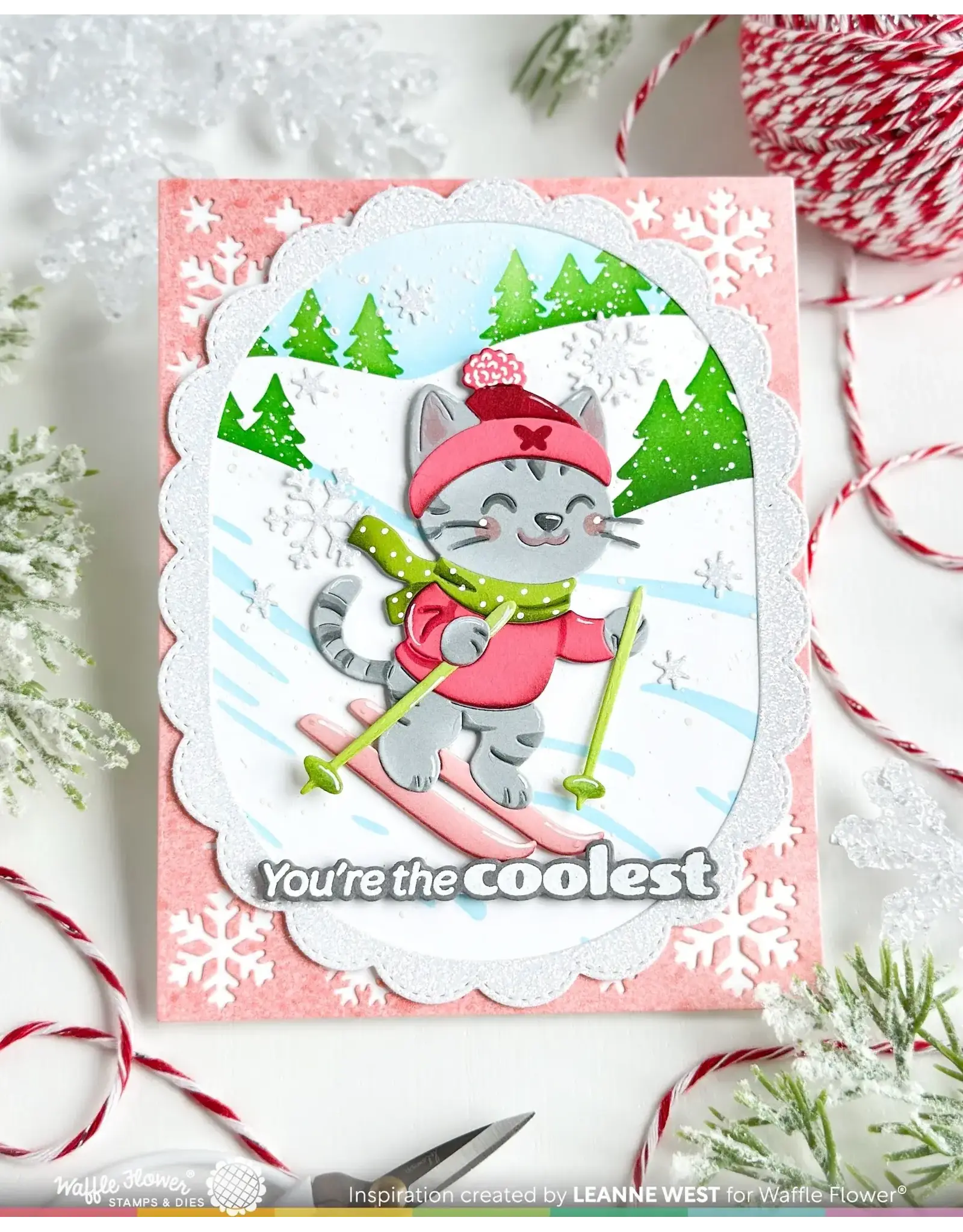 WAFFLE FLOWER WAFFLE FLOWER COOL CAT DIE-N-STENCIL