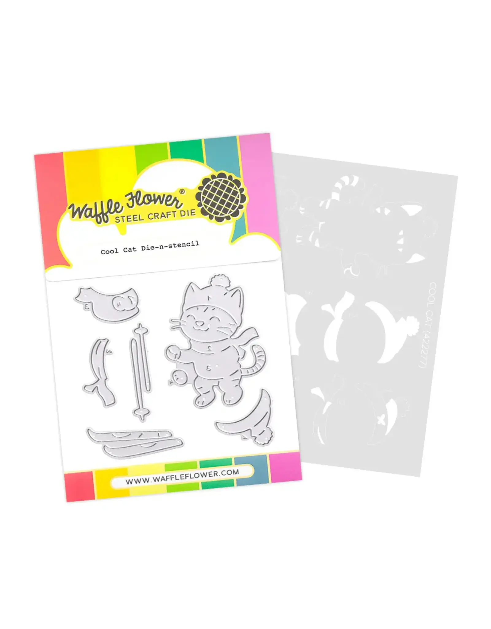 WAFFLE FLOWER WAFFLE FLOWER COOL CAT DIE-N-STENCIL