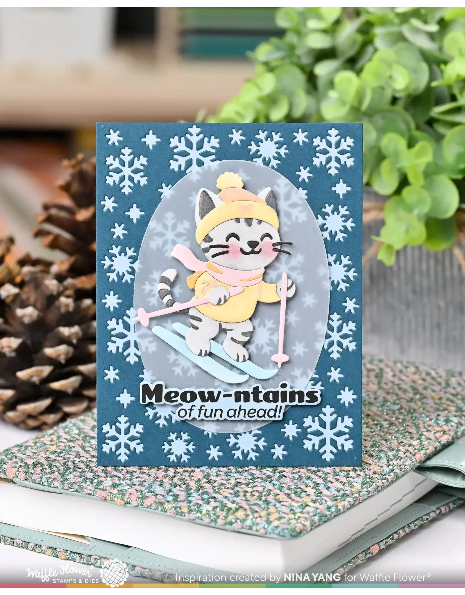 WAFFLE FLOWER WAFFLE FLOWER COOL CAT DIE-N-STENCIL