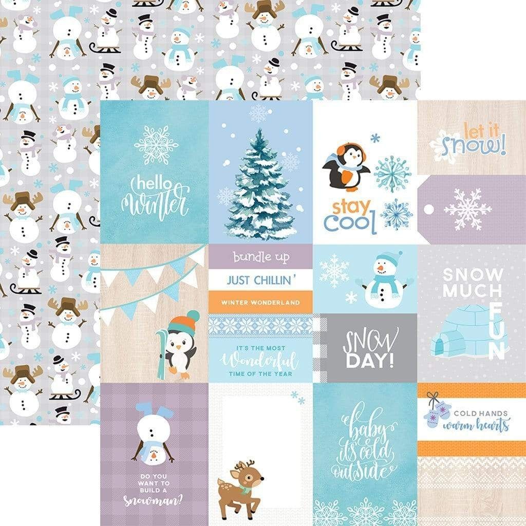 PAPER HOUSE PRODUCTIONS PAPER HOUSE SNOW MUCH FUN TAGS 12X12 CARDSTOCK
